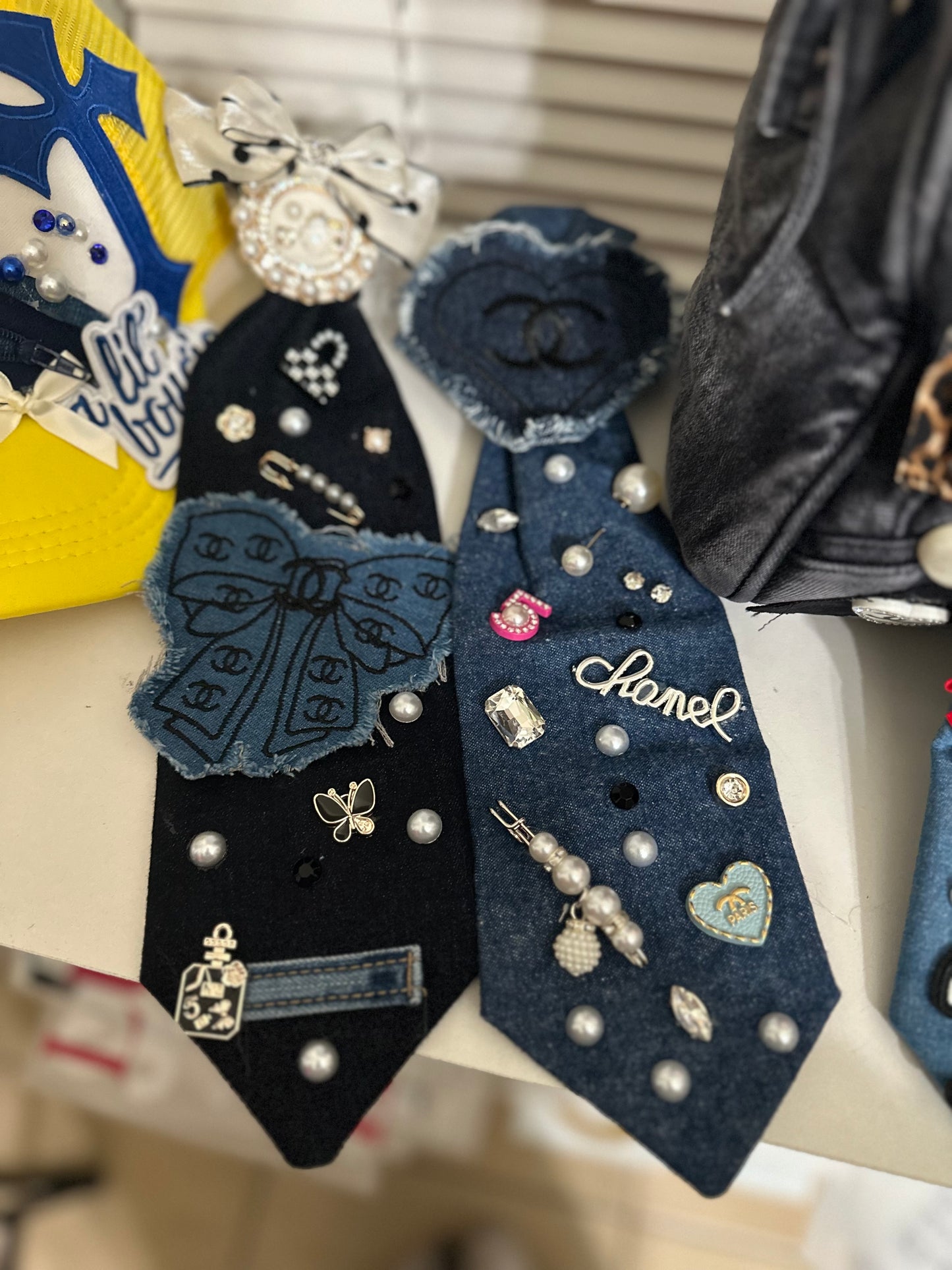 Chanel-Inspired Custom Denim Ties